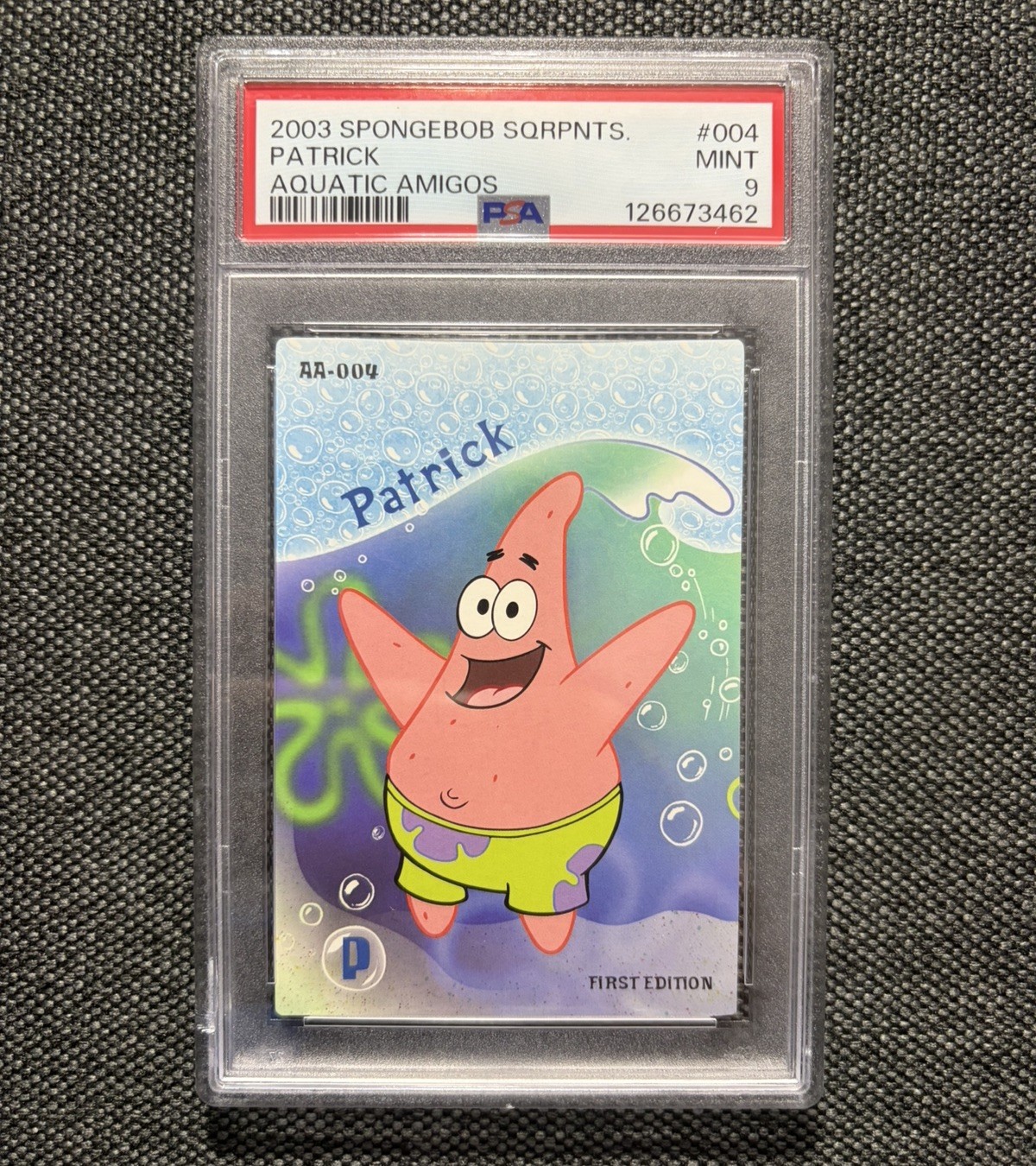 2003 UD SPONGEBOB SQUAREPANTS AQUATIC AMIGOS #004 PATRICK PSA 9