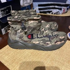 CHAMPION Camo Rally Drizzle Draw String Water Resistant Comfy Booties  Sz10 B88
