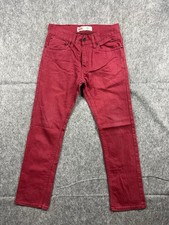 Levis 511 Jeans Boys Red Slim Fit Taper Leg Casual Comfort Size 16 Regular 28x28