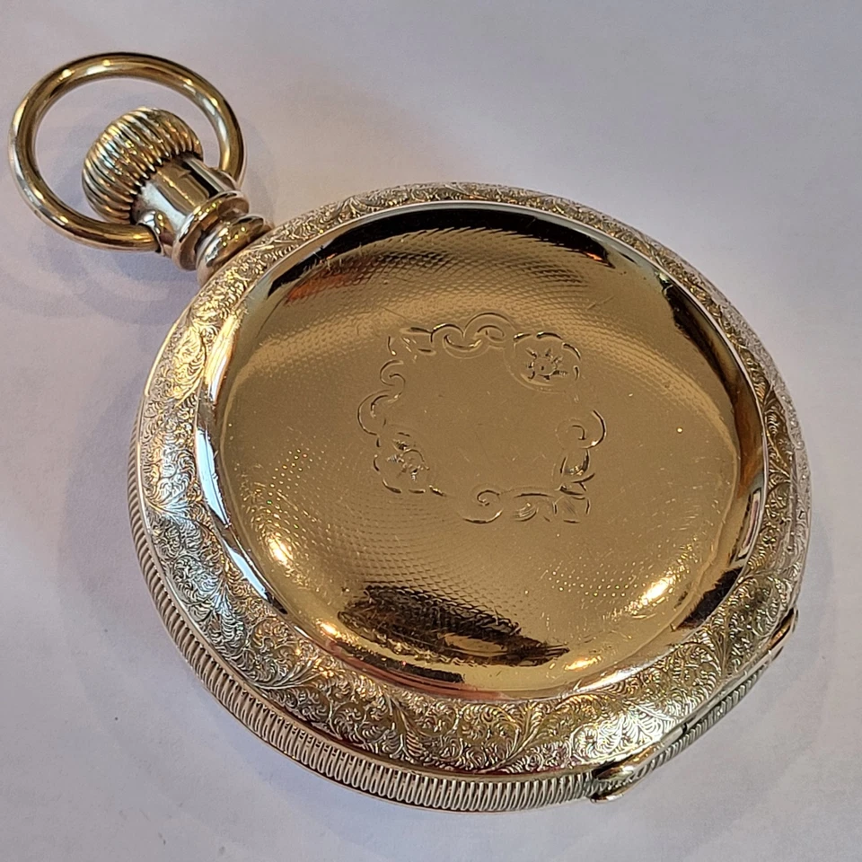 Q42 BEAUTIFUL BIG 18s WALTHAM 21j CRESCENT St MODEL 1892 GOLD FILLED HUNTER! - Image 3 of 4