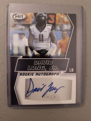  2019 SAGE HIT David Long Jr. auto Rookie Autograph Black #A46 RC