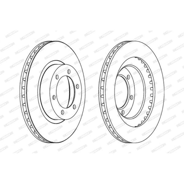 Ferodo 2X Bremsscheibe Vorne Ø338 Mm BelüFtet FüR Toyota Land Cruiser LJ12_-image