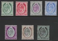 Malta, 1903-1904, Scott #21-27, Set of 7, Mint Lightly Hinged/Hinged