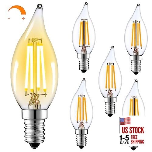 60 Watt Equivalent, Vintage 6 Count(pack Of 1) Warm White(60