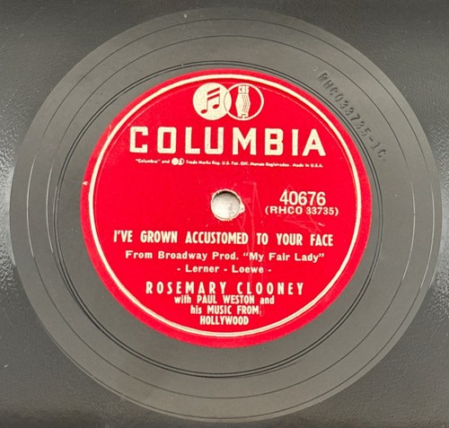 Rosemary Clooney - I've Grown Accustomed To Your Face 78 RPM Columbia 40676 - Bild 4 von 4
