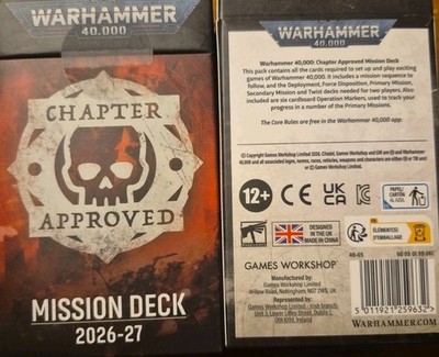 BRAND NEW! 40,000 Cards Chapter Approved Mission Deck 2026-2027 SEALED!