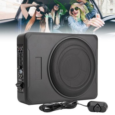 10'' 600W Slim Under-Seat Subwoofer System Car Truck Sub w/ Amp Speaker