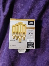 FEIT ELECTRIC CLEAR GLASS 40W 500LUMENS LED WARM LIGHT 2100K