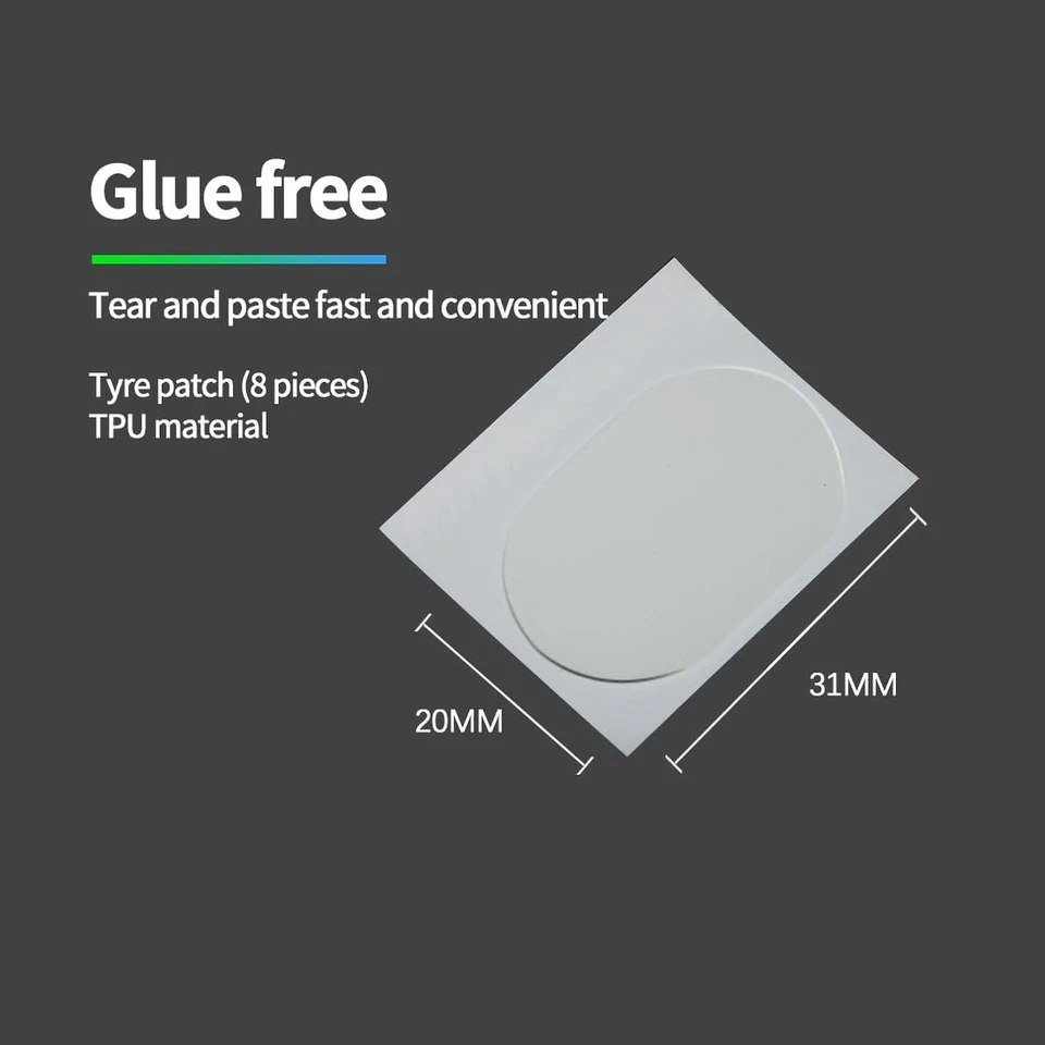 Kits de parches de tubo interior de bicicleta, kit de reparación de neumáticos de bicicleta, kit de parches de bicicleta de 8 piezas para...