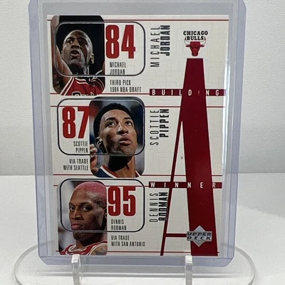Jordan Pippen Rodman Upper Deck 1996 Building A Winner Chicago Bulls NBA #139 - Bild 1 von 2