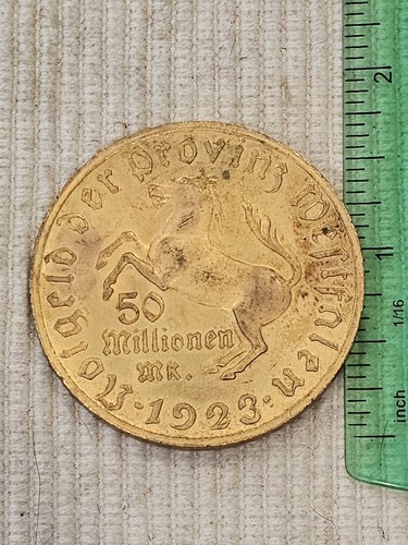 Primera Guerra Mundial Ejército Imperial Alemán 1923 Deutchmark Westfalia Wiemer República L@@K!!! b - Imagen 1 de 2