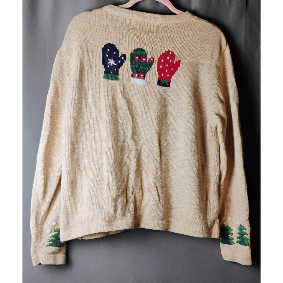 Cárdigan Suéter De Colección Holiday Lodge Para Mujer XL Navidad Bordado de Invierno Foto 2 de 4