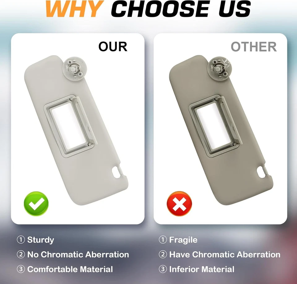 Sun Visor Gray Right Passenger RH For CHEVROLET Sonic 2012-2022 Spark 2011-2022 Foto 4 de 4