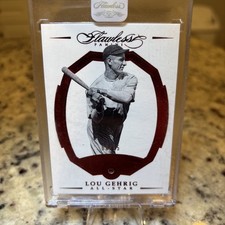 2017 Panini Flawless “Ruby” Lou Gehrig All-Star 8/15 #87