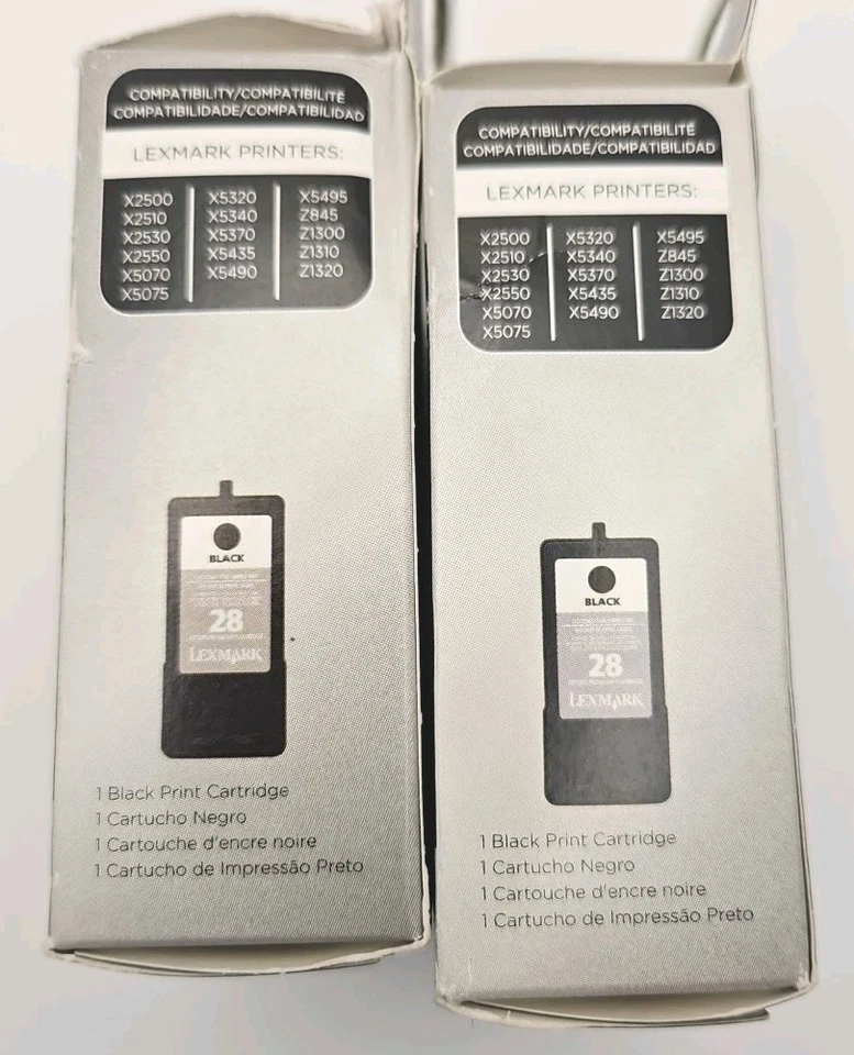 Genuine Lexmark 28 2PK Ink Cartridges X Series X5340 X5495 Z Series NEW - Image 2 of 2