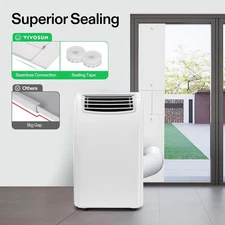 Portable Air Conditioner Sliding Door AC Vent Kit, Universal Adjustable PVC B...