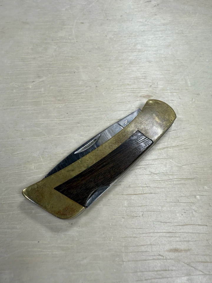 Faca dobrável vintage Gerber 97223 bronze esportivo lockback Portland Oregon EUA - Imagem 3 de 4