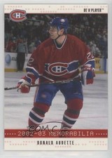 2002 ITG Be A Player Memorabilia Ruby Missing Serial Number Donald Audette 0sf1