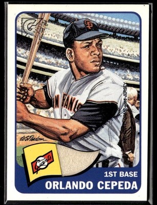 2001 Topps Gallery #GHR-OC Orlando Cepeda Heritage Game Jersey