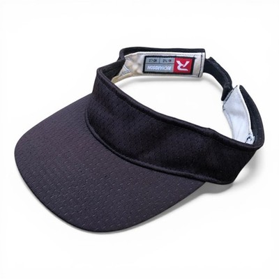 Vintage RICHARDSON Visor Hat Unisex Adult M/L Black Mesh Adjustable Cap #12
