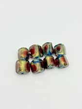Glass Lampwork Beads Triangular Prism Jewelry Crafts 8 beads