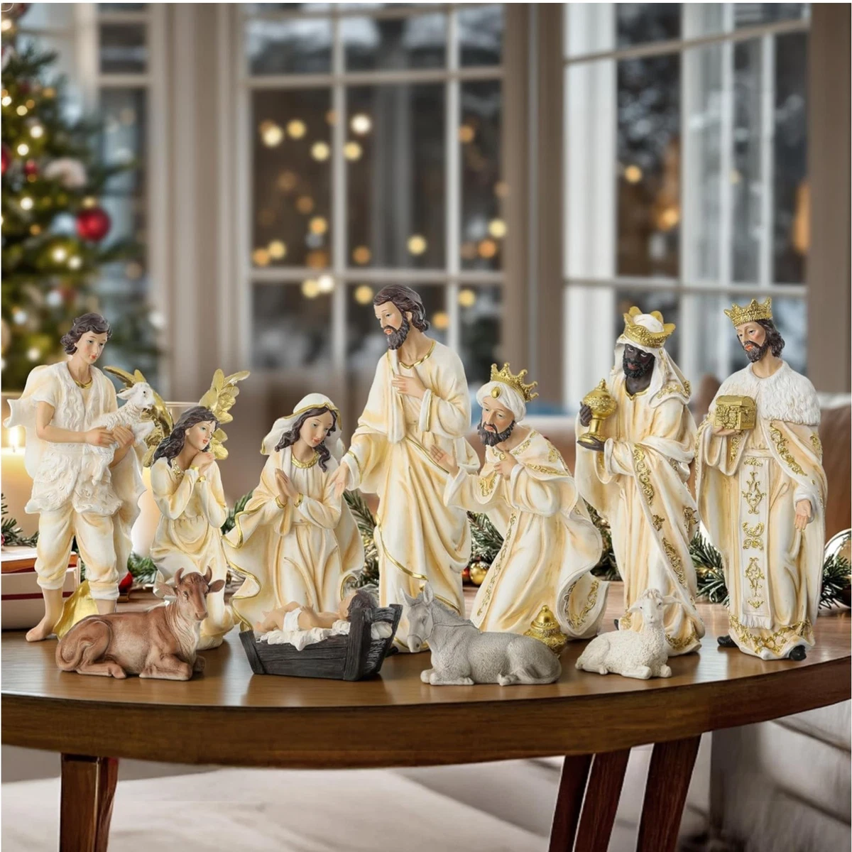 White Nativity Set for sale | eBay
