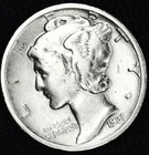 Photo of a 1931-D Mercury Dime from an eBay sale