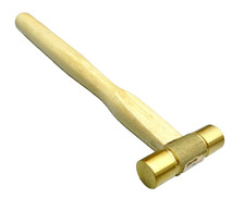 Brass Hammer Flat Face Head Solid Brass Metalsmith Hobby  Craft Small Hammer