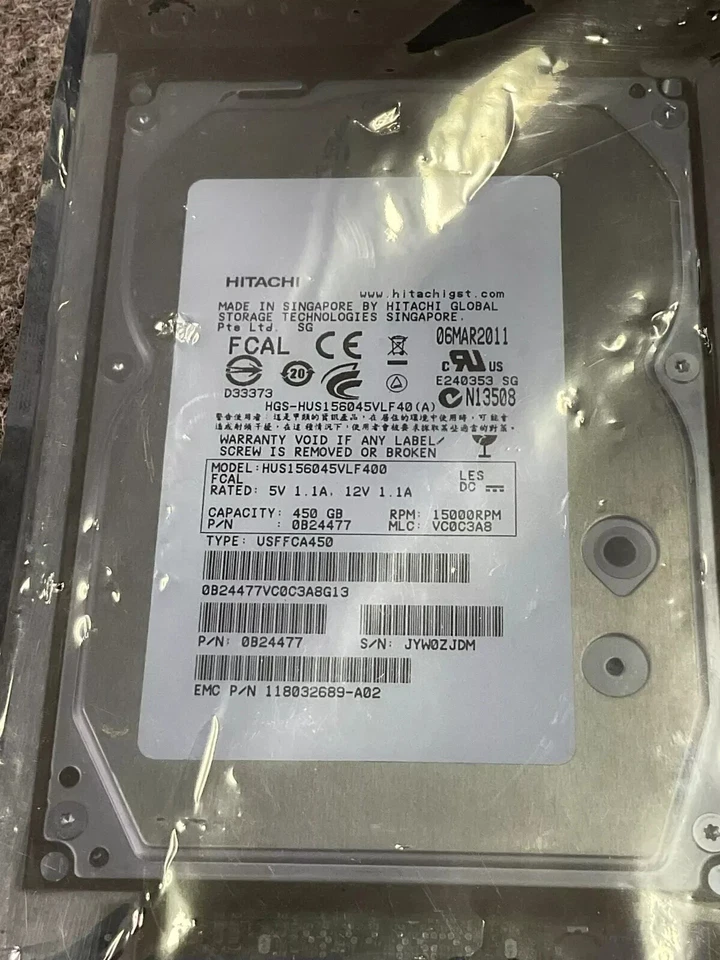 Hitachi Internal Hard Drive HUS156045VLF400 450GB 15K RPM Enterprise 🚀💾 - Image 3 of 4