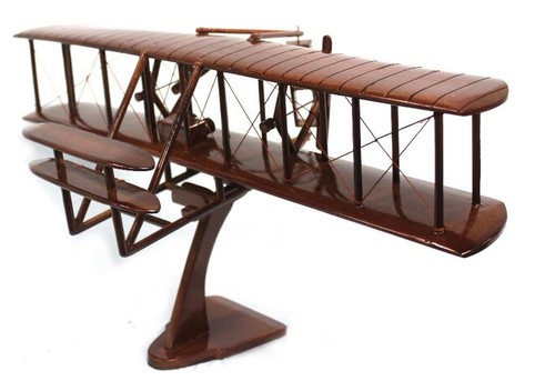 1903 Wright Flyer modelo de exhibición de madera de caoba natural - Imagen 2 de 3