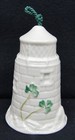 BELLEEK Shamrock Christmas Bell Ornament DUNORE LIGHTHOUSE 3.5" IRELAND — photo 2
