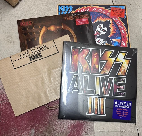 KISS color vinyl bundle The Elder Clear Rock Roll Over Picture Alive III SEALED