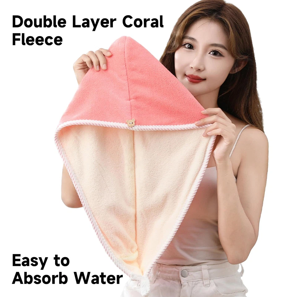 Toalla de cabello de microfibra Toalla de cabello Envoltura para mujeresEnvoltura para el cabello Toalla turbia Twist H... Foto 4 de 4