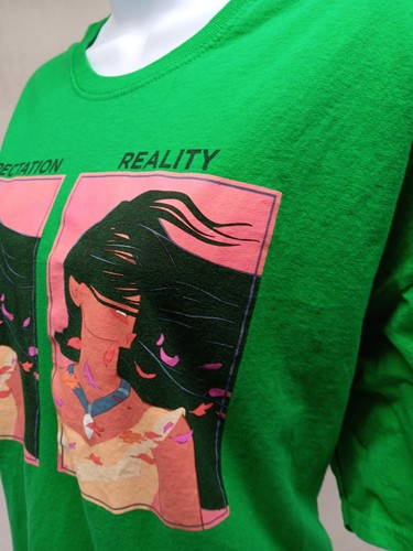 Disney Womens Plus 2XL XXL Green Pocahontas Short Sleeve T-shirt Expectations - Picture 4 of 13
