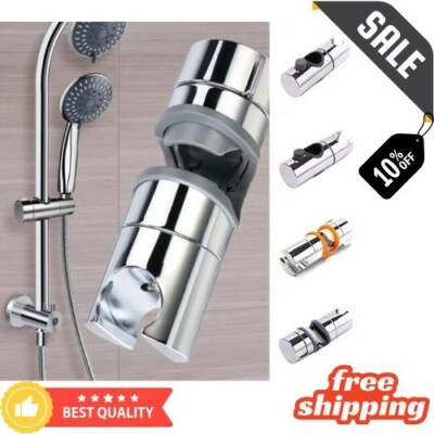 Universal Verstellbare Duschstange Kopf Schieber Halter Grundhalterung Chrom ABS