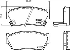 MINTEX FRONT BRAKE PAD SET FOR NISSAN 100NX SUNNY MDB1720