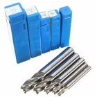 5Pc/Set HSS CNC Straight Shank 4 Flute End Mill Cutter Drill Bit 4/6/8/10/12mm