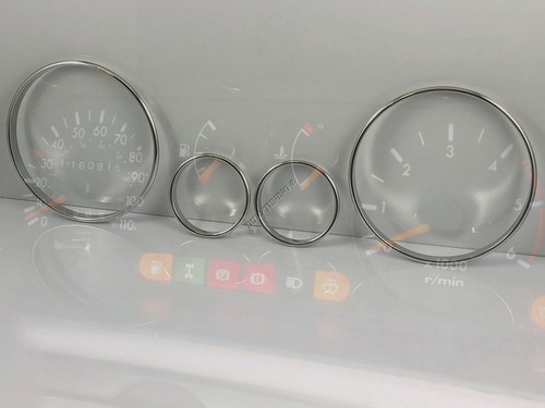 For Nissan Terrano II 1993-2006 Polished Aluminum Chrome Dial Rings For Counter - Imagen 2 de 8