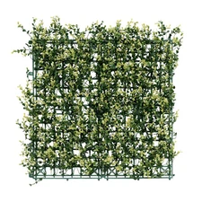 20" Artificial Faux Beige Buxus Leaf Ivy Mats Greenery Home Festival Wall Decor