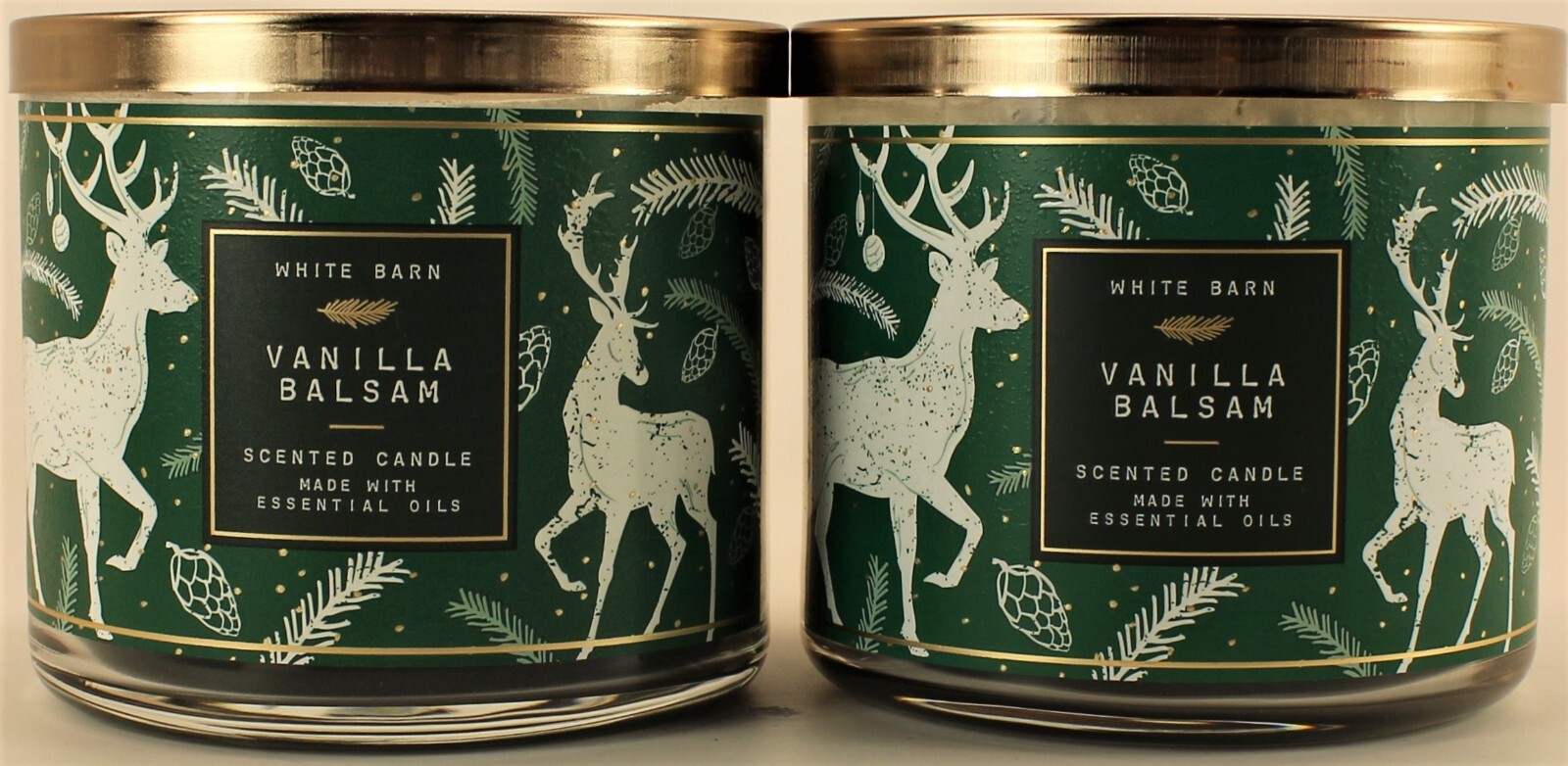 QTY 2 x Bath & Body Works White Barn VANILLA BALSAM 3 Wick 14.5 Oz Candle eBay