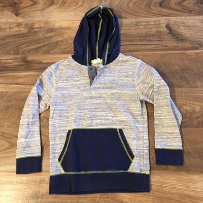 Best Savings for Crazy 8 size 78 long sleeve gray and blue hoodie with yellow stiching