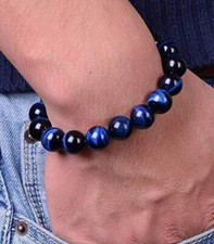Pendentif Lapis Lazuli Bleu Intense - Cabochon 25mm Monté Sur Collier Acier, Neuf