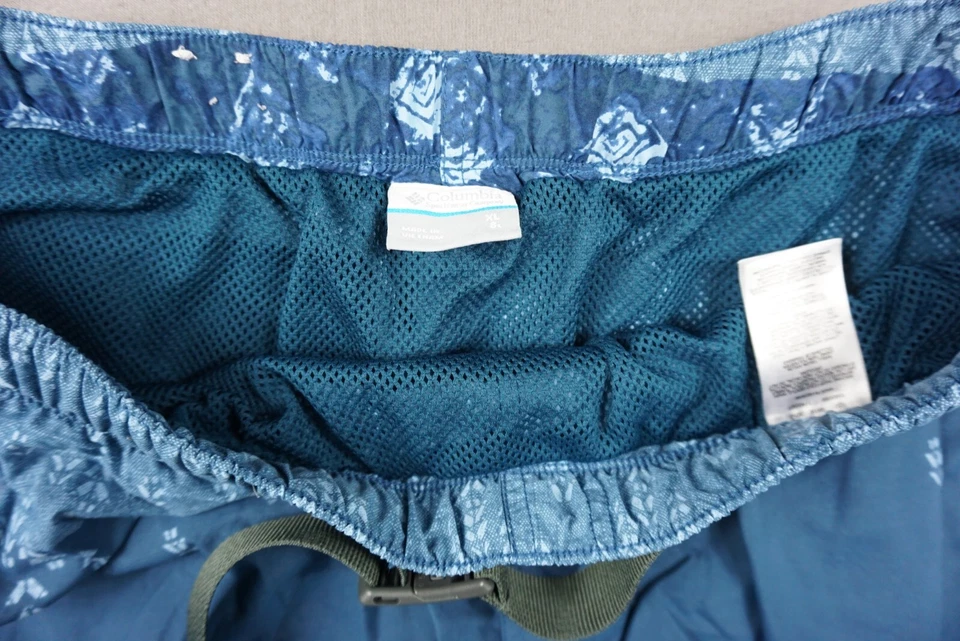 Shorts Columbia Masculino XL Cinto Caminhada Malha Externa Forrada Azul Praia Água - Imagem 4 de 4