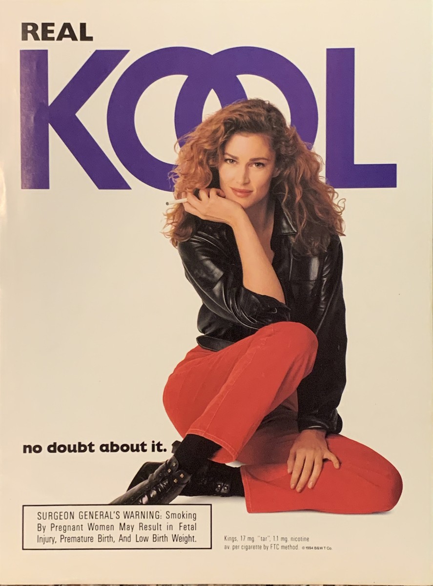 kool black cigarettes price 1994 Kool Cigarettes PRINT AD Black Leather Real No Doubt - Real Kool VTG  1990s
