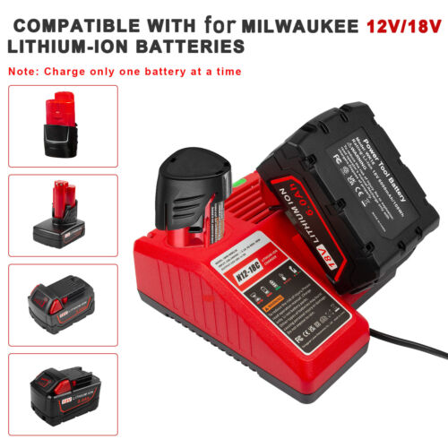 NEW FOR MILWAUKEE FOR M12 FOR M18 18V BATTERY CHARGER 48-59-1812 LITHIUM 12V USA - Picture 19 of 42