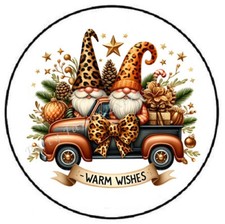 WARM WISHES GNOMES CHRISTMAS ENVELOPE SEALS LABELS STICKERS PARTY FAVORS