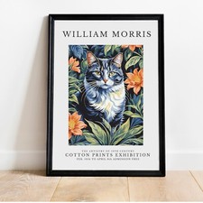 William Morris Vintage Cats Classic Art Print - Home Wall Art Gift A4