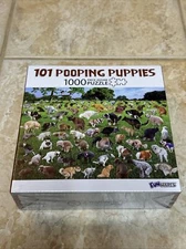 101 Pooping Puppies Puzzle - 1000 Piece Funny Puzzle By Funwares - New & Sealed