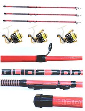 Kit 3 Canne 3Mt Bolognese + Mulinelli Trota Lago Pesca Galleggiante Mare Lago