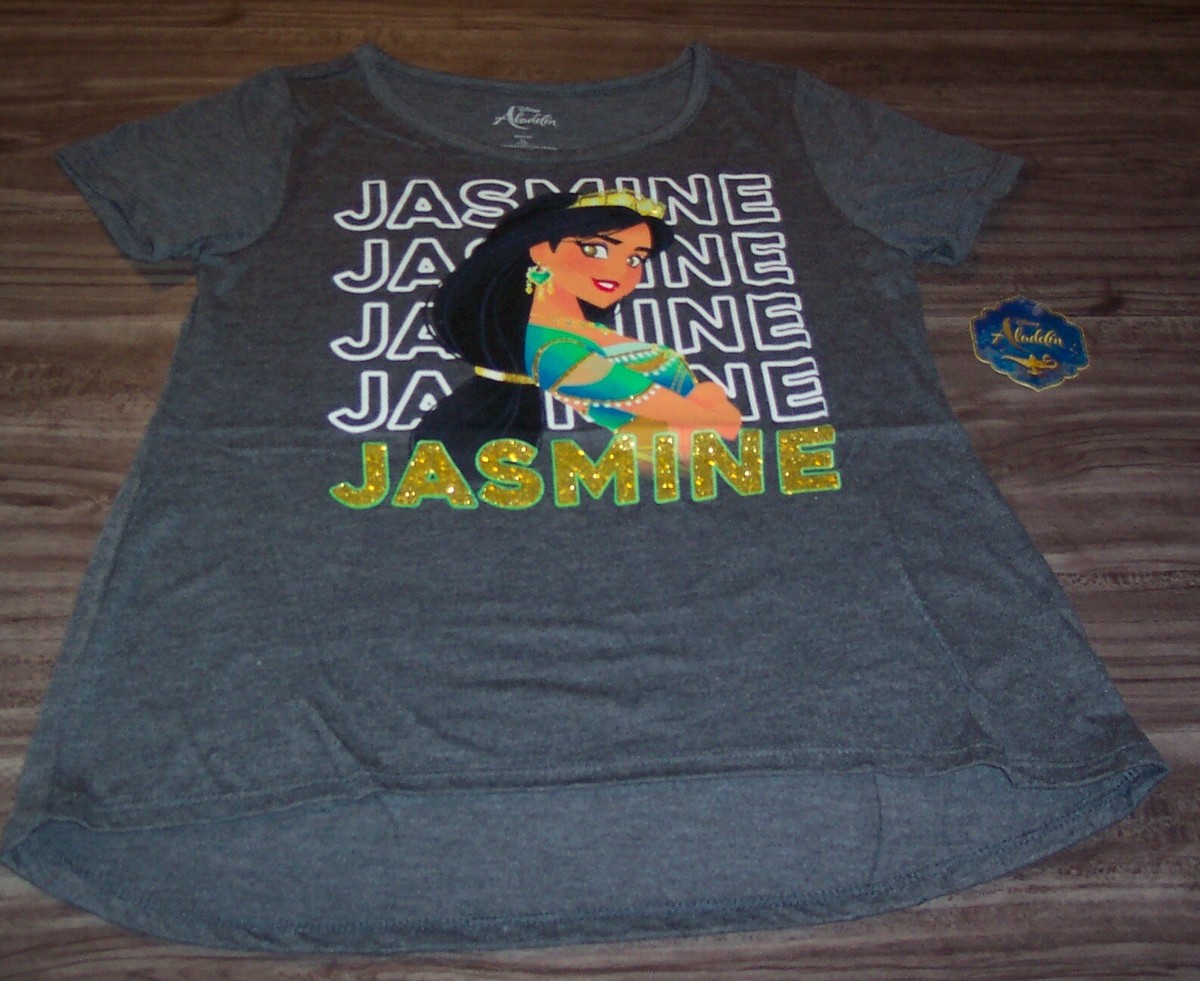 キッズ古着 vintage Disney Aladdin jasmine Tee WOMEN'S TEEN Jr's Walt Disney ALADDIN JASMINE T-shirt XS NEW w